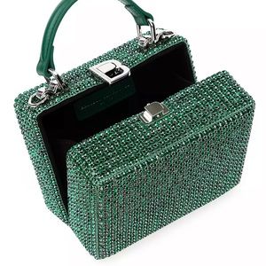 NEW BRANDON BLACKWOOD mini kendrick trunk in emerald mini crystals